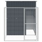 vidaXL Caseta perros con corral acero galvanizado gris 165x251x181 cm