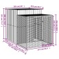 vidaXL Gallinero con corral acero galvanizado gris 165x251x181 cm vidaXL Gallinero con corral acero galvanizado gris 165x251x181 cm