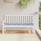 vidaXL Cojín banco jardín tela Oxford a rayas azul y blanco 150x50x3cm vidaXL Cojín banco jardín tela Oxford a rayas azul y blanco 150x50x3cm
