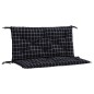 vidaXL Cojines para banco jardín 2 uds tela a cuadros negro 100x50x7cm vidaXL Cojines para banco jardín 2 uds tela a cuadros negro 100x50x7cm