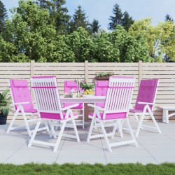 vidaXL Cojines para silla con respaldo alto 6 uds tela Oxford rosa