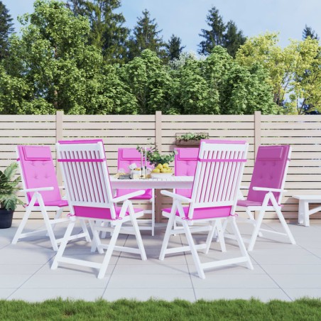 vidaXL Cojines para silla con respaldo alto 6 uds tela Oxford rosa