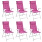 vidaXL Cojines para silla con respaldo alto 6 uds tela Oxford rosa vidaXL Cojines para silla con respaldo alto 6 uds tela Oxford rosa