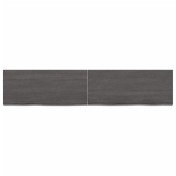 vidaXL Estante pared madera roble tratada marrón oscuro 140x30x(2-4)cm