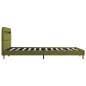 vidaXL Estructura de cama con LED tela verde 140x200 cm