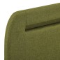 vidaXL Estructura de cama con LED tela verde 140x200 cm