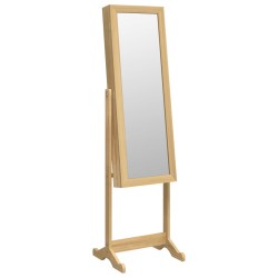 vidaXL Espejo de pie con joyero y luces LED