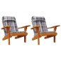 vidaXL Cojines para silla Adirondack 2 uds tela Oxford a cuadros gris vidaXL Cojines para silla Adirondack 2 uds tela Oxford a cuadros gris