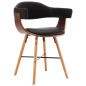 vidaXL Sillas de comedor 2 uds cuero sintético y madera curvada negro vidaXL Sillas de comedor 2 uds cuero sintético y madera curvada negro
