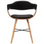 vidaXL Sillas de comedor 2 uds cuero sintético y madera curvada negro vidaXL Sillas de comedor 2 uds cuero sintético y madera curvada negro