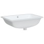 vidaXL Lavabo de baño rectangular cerámica blanco 60x40x21 cm vidaXL Lavabo de baño rectangular cerámica blanco 60x40x21 cm
