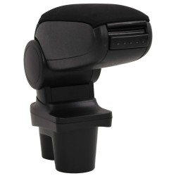 vidaXL Reposabrazos para coche ABS negro 13x36x(30-46) cm
