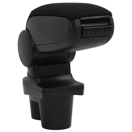 vidaXL Reposabrazos para coche ABS negro 13x36x(30-46) cm