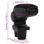 vidaXL Reposabrazos para coche ABS negro 13x36x(30-46) cm