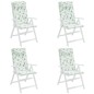 vidaXL Cojines silla respaldo alto 4 uds tela Oxford estampado hojas vidaXL Cojines silla respaldo alto 4 uds tela Oxford estampado hojas