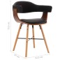 vidaXL Sillas de comedor 2 uds cuero sintético y madera curvada negro vidaXL Sillas de comedor 2 uds cuero sintético y madera curvada negro