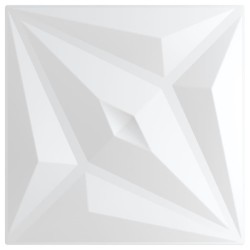 vidaXL Paneles de pared 24 uds EPS estrella blanco 50x50 cm 6 m²