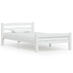 vidaXL Estructura de cama de madera maciza de pino blanca 100x200 cm