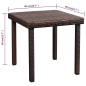 vidaXL Tumbona de jardín con cojín y mesita ratán sintético marrón vidaXL Tumbona de jardín con cojín y mesita ratán sintético marrón