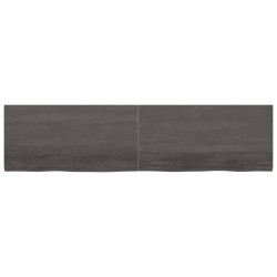 vidaXL Estante pared madera roble tratada marrón oscuro 200x50x(2-4)cm