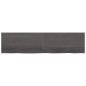 vidaXL Estante pared madera roble tratada marrón oscuro 200x50x(2-4)cm vidaXL Estante pared madera roble tratada marrón oscuro 200x50x(2-4)cm