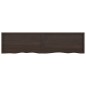 vidaXL Estante pared madera roble tratada marrón oscuro 200x50x(2-4)cm vidaXL Estante pared madera roble tratada marrón oscuro 200x50x(2-4)cm