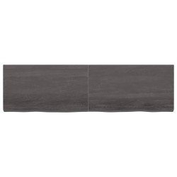 vidaXL Estante pared madera roble tratada marrón oscuro 180x50x(2-6)cm