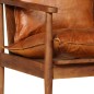 vidaXL Sofá de 2 plazas cuero auténtico con madera de acacia marrón vidaXL Sofá de 2 plazas cuero auténtico con madera de acacia marrón