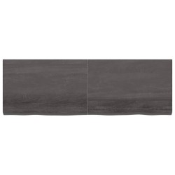 vidaXL Estante pared madera roble tratada marrón oscuro 180x60x(2-6)cm