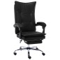 vidaXL Silla de oficina de cuero sintético negra vidaXL Silla de oficina de cuero sintético negra