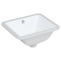 vidaXL Lavabo de baño rectangular cerámica blanco 36,5x32x15,5 cm