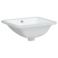 vidaXL Lavabo de baño rectangular cerámica blanco 36,5x32x15,5 cm