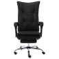 vidaXL Silla de oficina de cuero sintético negra vidaXL Silla de oficina de cuero sintético negra