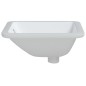 vidaXL Lavabo de baño rectangular cerámica blanco 36,5x32x15,5 cm