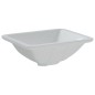 vidaXL Lavabo de baño rectangular cerámica blanco 36,5x32x15,5 cm