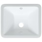 vidaXL Lavabo de baño rectangular cerámica blanco 36,5x32x15,5 cm