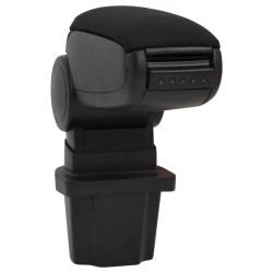 vidaXL Reposabrazos para coche ABS negro 13,5x32,5x(31-46,5) cm
