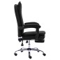 vidaXL Silla de oficina de cuero sintético negra vidaXL Silla de oficina de cuero sintético negra