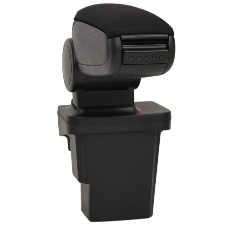vidaXL Reposabrazos para coche ABS negro 17x32x(37-53) cm