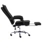 vidaXL Silla de oficina de cuero sintético negra vidaXL Silla de oficina de cuero sintético negra