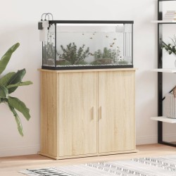 vidaXL Soporte para acuario madera ingeniería roble Sonoma 81x36x73 cm