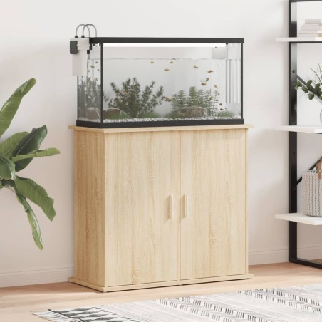 vidaXL Soporte para acuario madera ingeniería roble Sonoma 81x36x73 cm