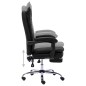 vidaXL Silla de oficina de cuero sintético negra vidaXL Silla de oficina de cuero sintético negra