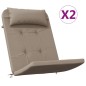 vidaXL Cojines para silla Adirondack 2 uds tela Oxford gris taupe vidaXL Cojines para silla Adirondack 2 uds tela Oxford gris taupe