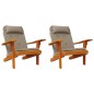 vidaXL Cojines para silla Adirondack 2 uds tela Oxford gris taupe vidaXL Cojines para silla Adirondack 2 uds tela Oxford gris taupe