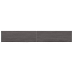 vidaXL Estante pared madera roble tratada marrón oscuro 180x30x(2-4)cm