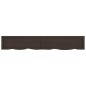 vidaXL Estante pared madera roble tratada marrón oscuro 180x30x(2-4)cm vidaXL Estante pared madera roble tratada marrón oscuro 180x30x(2-4)cm
