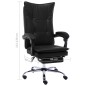 vidaXL Silla de oficina de cuero sintético negra vidaXL Silla de oficina de cuero sintético negra