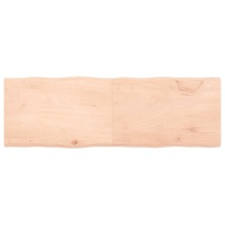 vidaXL Tablero de mesa madera maciza borde natural 180x60x(2-4) cm