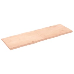 vidaXL Tablero de mesa madera maciza borde natural 180x60x(2-4) cm